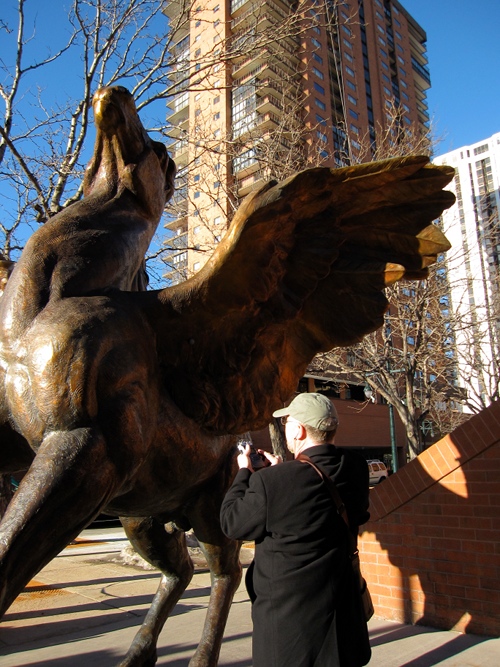 Pegasus sculture 'Millennium' by Sandy Scott