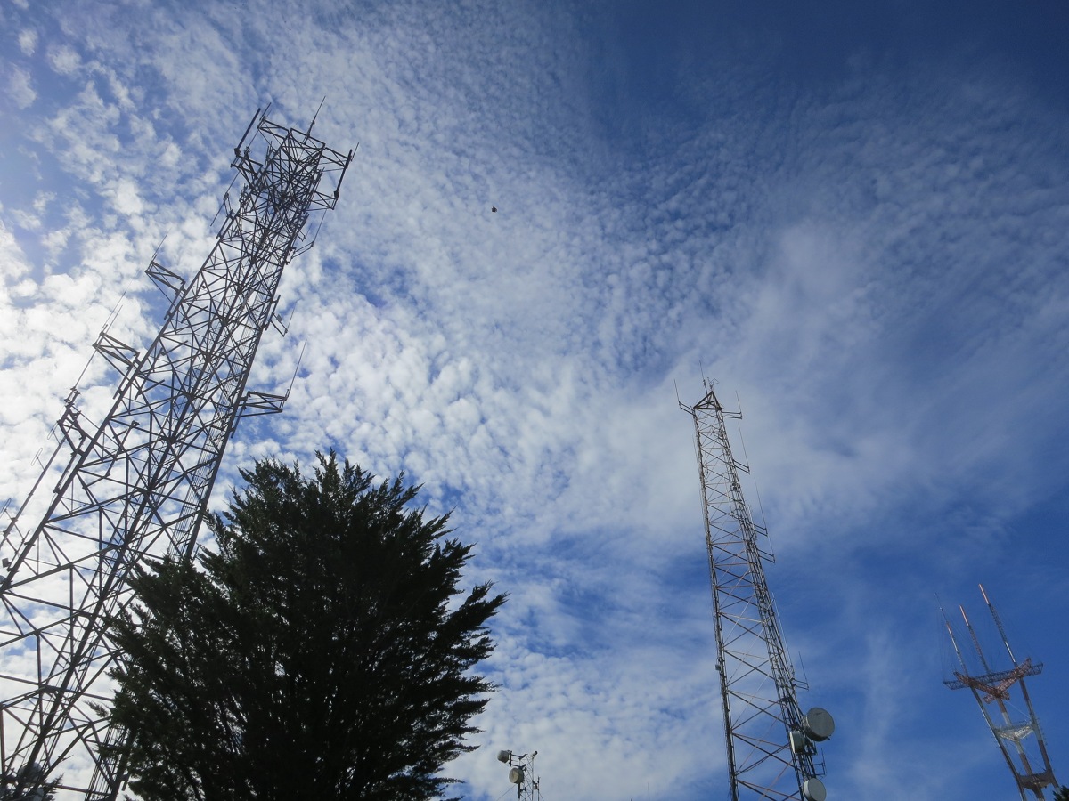 Radio masts near Christmas Tree point in San Francisco
