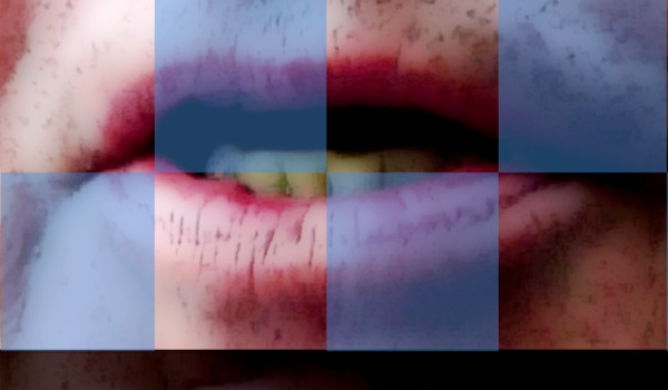 Video still of lips during a reading of Daniel Defoe's "Citizens Oppose Precautions Against Plague"