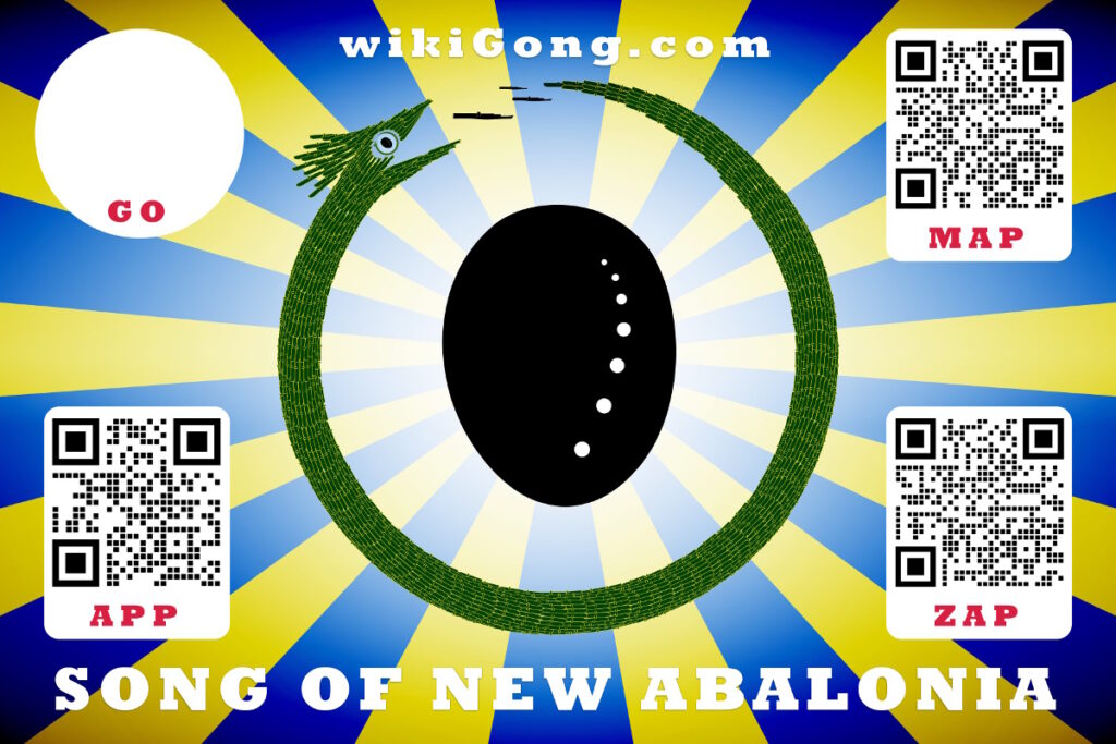 Song of New Abalonia yard sign art work